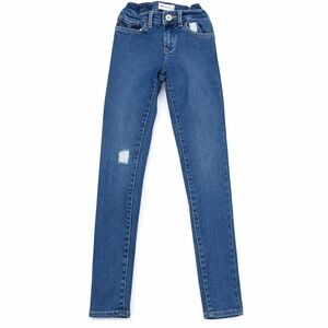 Levi’s Girls Super Skinny Jeans Size 8 Blue Denim Distressed